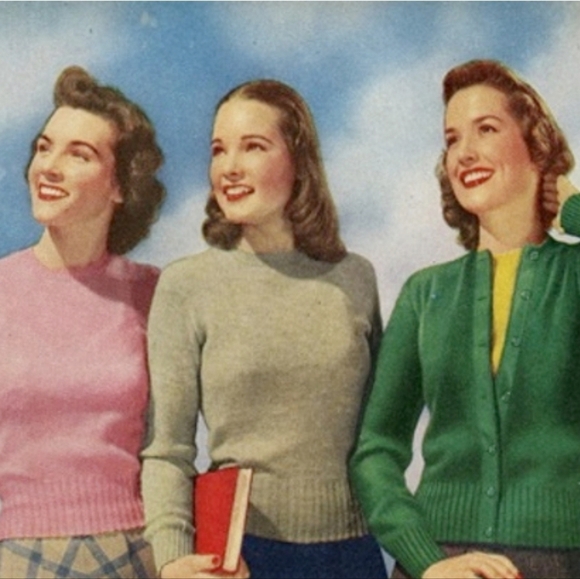 Vintage Cardigan 60s 50s DeMura 100% Acrylic Sz 42 White Cottage Core Coquette - Picture 2 of 10